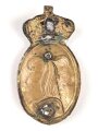 Emblem Messingblech Bayern, Gesamthöhe knapp 12cm, neuzeitliche Sammleranfertigung