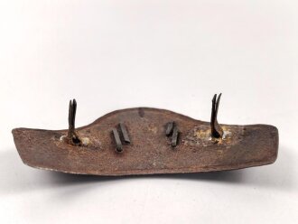 Emblem für eine späte Pickelhaube für Mannschaften 1. Weltkrieg. Eisen, neuzeitliche Sammleranfertigung, Breite knapp über 10cm