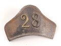 Emblem für eine späte Pickelhaube für Mannschaften 1. Weltkrieg. Eisen, neuzeitliche Sammleranfertigung, Breite knapp über 10cm