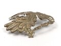 Preußen, Emblem für eine Pickelhaube für Mannschaften. Messing , Befestigungsabstand etwa 81mm