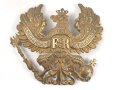 Preußen, Emblem für eine Pickelhaube für Offiziere. Messing , Befestigungsabstand etwa 80mm