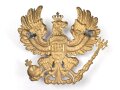Preußen, Emblem für eine Pickelhaube für Offiziere. Messing , Befestigungsabstand etwa 80mm
