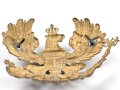 Preußen, Emblem für eine Pickelhaube für Offiziere. Messing , Befestigungsabstand etwa 80mm