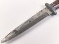Kampfmesser / Stiefelmesser Wehrmacht. Hersteller "Fabrik Marke  PUMA Solingen" Scheide fehlt, Klingenspitze abgebrochen