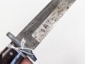Kampfmesser / Stiefelmesser Wehrmacht. Hersteller "Fabrik Marke  PUMA Solingen" Scheide fehlt, Klingenspitze abgebrochen