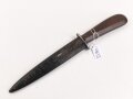Kampfmesser / Stiefelmesser Wehrmacht. Hersteller "PUMA Solingen" Scheide Originallack