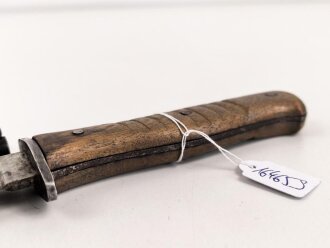 Kampfmesser / Stiefelmesser Wehrmacht. "Bowieklinge" Scheide Originallack