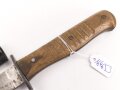Kampfmesser / Stiefelmesser Wehrmacht. "Bowieklinge" Scheide Originallack