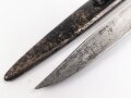 Kampfmesser / Stiefelmesser Wehrmacht. "Bowieklinge" Scheide Originallack