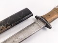 Kampfmesser / Stiefelmesser Wehrmacht. "Bowieklinge" Scheide Originallack