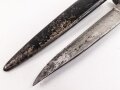 Kampfmesser / Stiefelmesser Wehrmacht. "Bowieklinge" Scheide Originallack