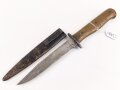Kampfmesser / Stiefelmesser Wehrmacht. "Bowieklinge" Scheide Originallack