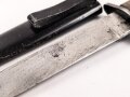 Kampfmesser / Stiefelmesser Wehrmacht. "Bowieklinge" Scheide Originallack