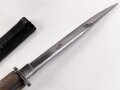 Kampfmesser / Stiefelmesser Wehrmacht. "Bowieklinge" Scheide Originallack
