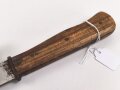 Kampfmesser / Stiefelmesser Wehrmacht. Hersteller " E. & F. Hörster Solingen" ,  Scheide Originallack