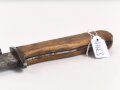 Kampfmesser / Stiefelmesser Wehrmacht. "Bowieklinge" Scheide Originallack