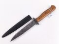 Kampfmesser / Stiefelmesser Wehrmacht. "Bowieklinge" Scheide Originallack