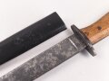 Kampfmesser / Stiefelmesser Wehrmacht. "Bowieklinge" Scheide Originallack