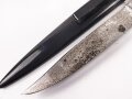 Kampfmesser / Stiefelmesser Wehrmacht. "Bowieklinge" Scheide Originallack