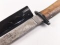 Kampfmesser / Stiefelmesser Wehrmacht. "Bowieklinge" Scheide Originallack