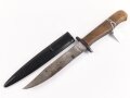 Kampfmesser / Stiefelmesser Wehrmacht. "Bowieklinge" Scheide Originallack