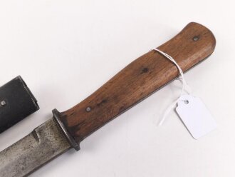 Kampfmesser / Stiefelmesser Wehrmacht. Hersteller "Eickhorn Solingen" ,  Scheide Originallack