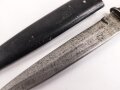 Kampfmesser / Stiefelmesser Wehrmacht. Hersteller "Eickhorn Solingen" ,  Scheide Originallack