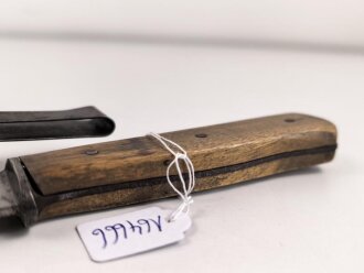 Kampfmesser / Stiefelmesser Wehrmacht. Leicht beschliffene Klinge,  Scheide Originallack
