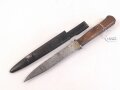 Kampfmesser / Stiefelmesser Wehrmacht. "Bowieklinge" Scheide Originallack