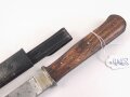 Kampfmesser / Stiefelmesser Wehrmacht. "Bowieklinge" Scheide Originallack