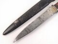 Kampfmesser / Stiefelmesser Wehrmacht. "Bowieklinge" Scheide Originallack