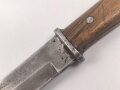Kampfmesser / Stiefelmesser Wehrmacht. Hersteller " TIGER Solingen" Scheide fehlt