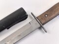 Kampfmesser / Stiefelmesser Luftwaffe. Saubere Klinge mit Luftwaffenabnahme, Scheide Originallack