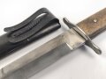 Kampfmesser / Stiefelmesser Luftwaffe. Saubere Klinge mit Luftwaffenabnahme, Scheide Originallack