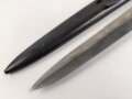 Kampfmesser / Stiefelmesser Luftwaffe. Saubere Klinge mit Luftwaffenabnahme, Scheide Originallack