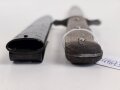 Kampfmesser / Stiefelmesser Luftwaffe. Saubere Klinge mit Luftwaffenabnahme, Scheide Originallack