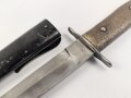 Kampfmesser / Stiefelmesser Luftwaffe. Saubere Klinge mit Luftwaffenabnahme, Scheide Originallack