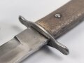Kampfmesser / Stiefelmesser Luftwaffe. Saubere Klinge mit Luftwaffenabnahme, Scheide Originallack
