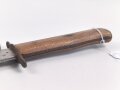 Kampfmesser / Stiefelmesser Luftwaffe. Leicht beschliffene Klinge mit Hersteller ? " W", Scheide Originallack