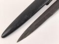 Kampfmesser / Stiefelmesser Luftwaffe. Beschliffen und gedunkelte Klinge , Scheide Originallack