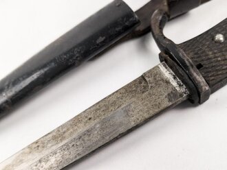 1.Weltkrieg,  Grabendolch für Offiziere, wuchtiges, aufpflanzbares Stück von Eickhorn Solingen, ungereinigt