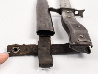 1.Weltkrieg  Grabendolch DEMAG Duisburg. Getragenes Stück mit resten der originalen Lackierung