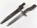 1.Weltkrieg  Grabendolch DEMAG Duisburg. Getragenes Stück mit resten der originalen Lackierung