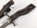 1.Weltkrieg  Grabendolch DEMAG Duisburg. Getragenes Stück mit resten der originalen Lackierung