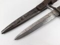 1.Weltkrieg  Grabendolch DEMAG Duisburg. Getragenes Stück mit resten der originalen Lackierung