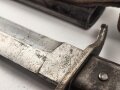 1.Weltkrieg  Grabendolch DEMAG Duisburg. Getragenes Stück mit resten der originalen Lackierung