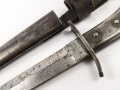 1.Weltkrieg  Grabendolch DEMAG Duisburg. Getragenes Stück mit resten der originalen Lackierung