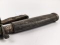 1.Weltkrieg  Grabendolch. Eigentumstück mit Holzgriffschalen . Die Klingenspitze ist abgebrochen