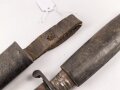 1.Weltkrieg  Grabendolch. Eigentumstück mit Holzgriffschalen . Die Klingenspitze ist abgebrochen
