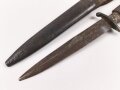 1.Weltkrieg  Grabendolch. Eigentumstück mit Holzgriffschalen . Die Klingenspitze ist abgebrochen